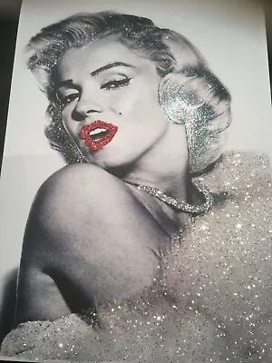 £11.95 • Buy Glitter Marilyn Monroe Picture A4 Print Only NO FRAME With Glitter Diamond Dust