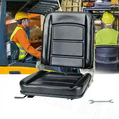 $64.99 • Buy Tractor Seat Excavator Forklift Truck Backrest Seat Suspension Chair PU Leather