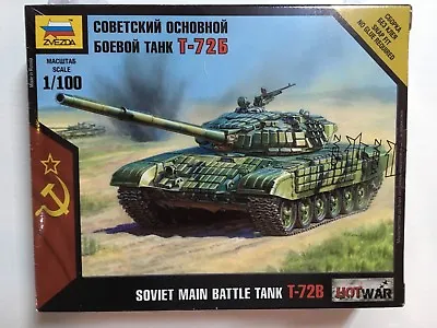 ZVEZDA 7400 Soviet Main Battle Tank T-72B Plastic Kit 1/100 Scale T48 Post • $46.09