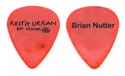 Keith Urban Brian Nutter Orange Guitar Pick - 2011 Get Closer Tour • £9.63