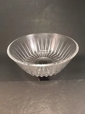 $19.99 • Buy Signed VAL ST LAMBERT Crystal Glass Bowl Balmoral Pattern 9”x3”