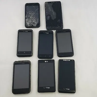 Lot (8) LG HTC Motorola Droid Windows Google Verizon Smart Cell Phone - Untested • $49.99