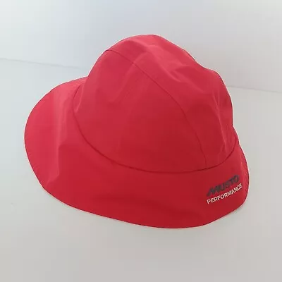 MUSTO Performance Sailing Hat Red Size Small Waterproof With Ear Flaps Chin Cord • £24.99