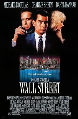 Wall Street 1987 Movie Premium POSTER MADE IN USA - PRM724 • $18.48