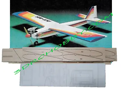 Ace-40S 56  Wingspan R/C Airplane Short Kit Laser Cut Balsa & Ply W/ Plans • $149.99