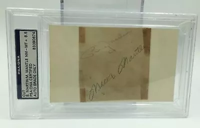 1952 Mickey Mantle Billy Martin Early Career Signed Cut PSA DNA  • $795