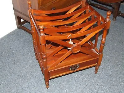 Canterbury Mahogany Newspaper Magazine Rack • £85