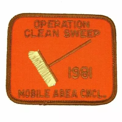 1981 Operation Clean Sweep Mobile Area Council Patch Boy Scouts BSA AL • $8