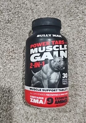 Bully Max Muscle Builder For All Age Dogs Ultimate Canine Muscle Gain 30 Tabs • $24.95