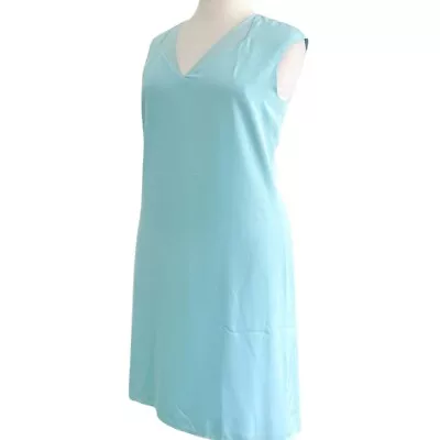 Calvin Klein Sleeveless V-Neck Mint Green Chiffon Shift Dress Size 16 • $25.20