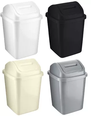£5.99 • Buy 5L Bathroom Bin Swing Top Dust Bin Plastic Waste Paper Basket Office Kitchen New