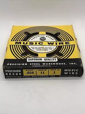 NOS Precision Brand Superior Quality Music Wire 1 Lb. .026 Diameter Roll • $9.99