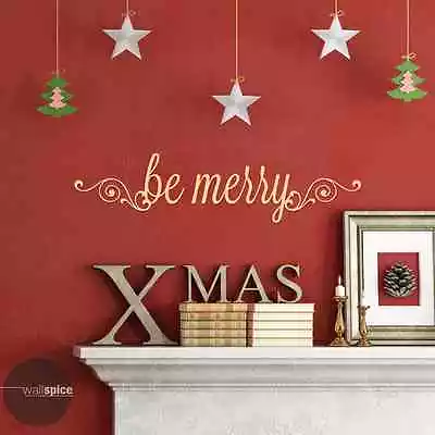 Be Merry Vinyl Wall Decal Sticker • $10.99