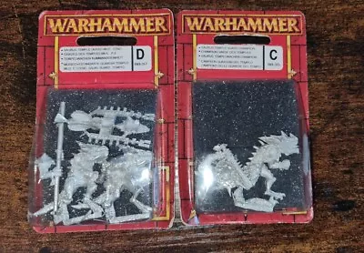 Warhammer Lizardmen Seraphon Temple Guard Champion And Command Metal Blisters. • $86.39