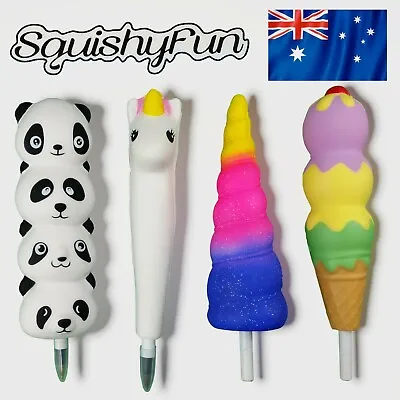 $29.50 • Buy Pen Squishy Kids - Panda Unicorn Rainbow Icecream - 4 Piece Set - Sweet Scent