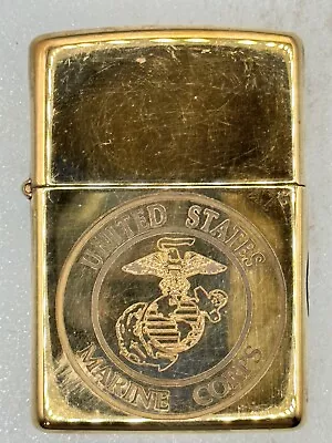 2018 United States Marine Corps Seal Brass Zippo Lighter NEW • $28.95