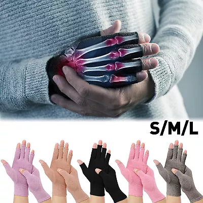 £6.88 • Buy Anti Arthritis Compression Gloves Fingerless Support Rheumatoid Hand Pain Relief