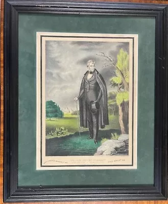 N. Currier Lithograph William Henry Harrison Ninth President Of US • $250