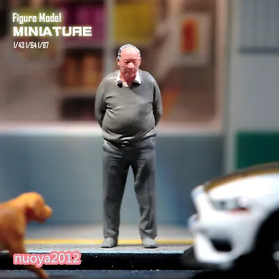 1/43 1/64 1/87 Miniature Walking Old Man Scene Figure Model For Cars Vehicles • $10.94