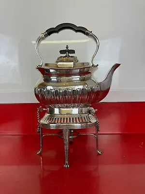 Antique Walker & Hall Silver Engraved Silver Plate Tea Pot On Stand • £34.99