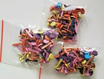 Mini Brads Splitpins - Round Head Or Heart Multi Coloured • £3.29