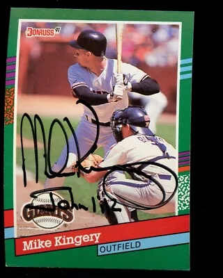 Mike Kingery 1991 Donruss #573 San Francisco Giants Vintage Signed Card IP Auto • $5.75