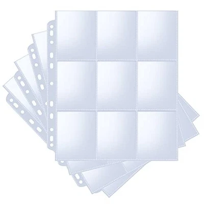 $9.61 • Buy 810 Card Sleeves Binder Plastic Protector Album Clear 9 Pocket Pokemon, Baseball