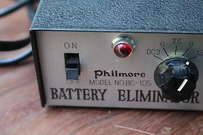 AC To DC Transformer. Vintage Philmore Battery Eliminator. Model BC-105. Tested. • $43.87