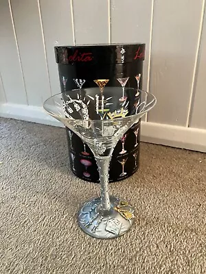 Lolita “Girls Best Friend” Hand Painted Martini Glass In Box • £5