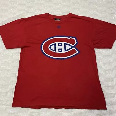 Old Time Hockey T-Shirt Men's Large Red Cotton NHL Montreal Canadiens Crew Neck • $17.60