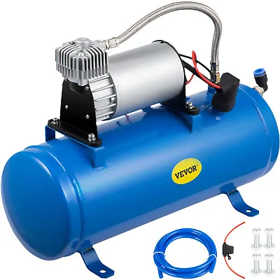 VEVOR 12V 6L Tank Air Compressor Tyre Inflator Pump For Horn Vehicle Tire 150PSI • $81.99