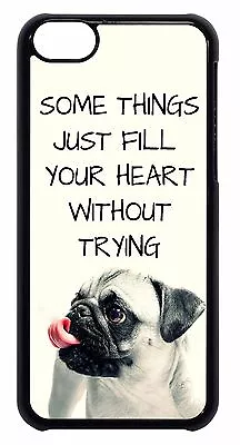 For Apple IPod 4 5 6 7 Cute Pug Puppy Dog Paws Quote Saying Skin Back Case Cover • $14.95