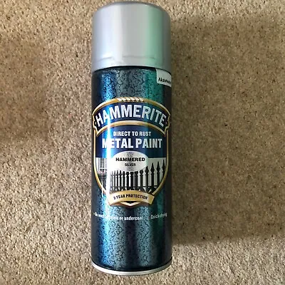 Hammerite Silver Direct To Rust Quick Drying Metal Spray Paint 400ml • £9