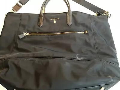 Michael Kors XL Black Nylon Kelsey Overnight Travel Bag • $80