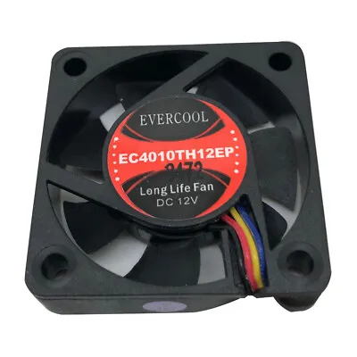 £7.49 • Buy Evercool 40mm 4cm 40 X 10mm PWM 12 Volt PC Case Fan EC4010TH12EP