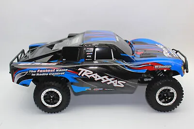 Traxxas TRX 58134-4 Slash Blue Brushless 2WD 1/10 Short Course Truck Clipless • £269.37