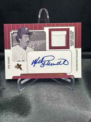 2004 E-X Signings Of The Times Debut Year MS Mike Schmidt Jersey Auto /95 • $19.99