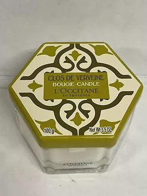 L'Occitane Bougie Candle Verbena Clos De Verveine Scented Candle 3.5 Oz. Glass • $21.95