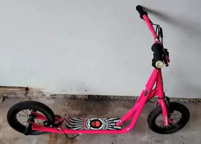 Neon Pink Mongoose Expo Scooter 12  Wheels BMX Free Style Hand Brake Foot Deck • $150