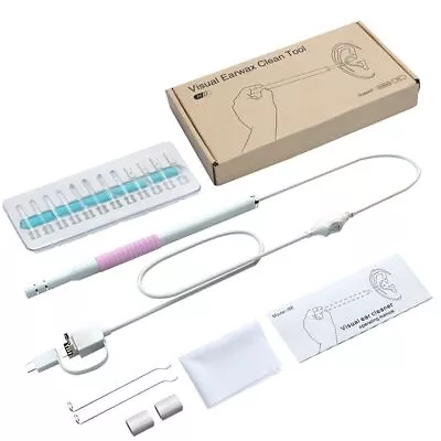 Digital LED Otoscope Ear Camera Scope Earwax Removal Kit Ear Wax Cleaning Spoon • £7.89