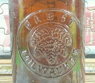 Vintage PABST Beer *** Milwaukee *** 12 Oz Embossed Amber Bottle • $19.99