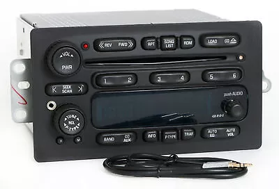 Chevy GMC Truck 03-05 Radio AM FM 6 Disc CD W Aux Input On Face & Cable 10357886 • $293.25