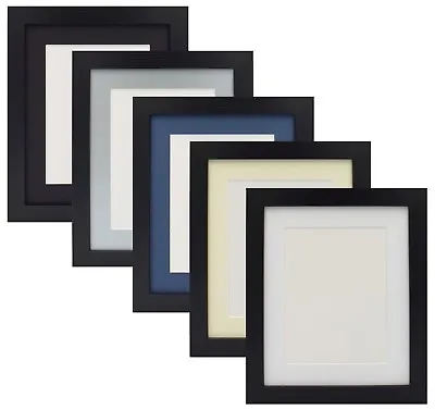 Black Photo Picture Frame Poster Frame With Mounts Various Size & Mounts Colours • £5.99