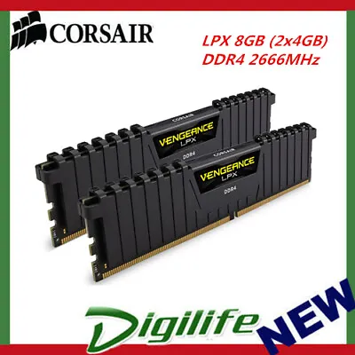 Corsair Vengeance LPX 8GB (2x4GB) DDR4 2666MHz C16 Desktop Gaming Memory Black • $58