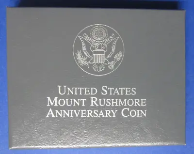 1991-P Mount Rushmore Anniversary Commemorative 90% Silver Dollar With Box/COA • $37.99