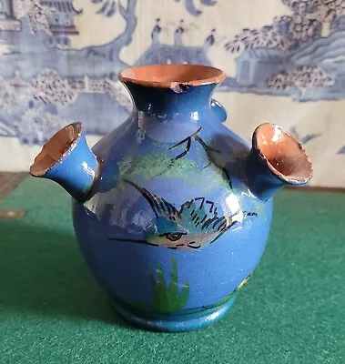 Lovely Longpark Torquay Pottery Kingfisher Pattern Udder Vase • £11.20