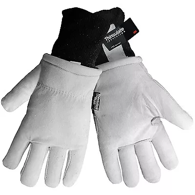 3M Thinsulate Lined Suede Goatskin Leather Winter Work Gloves Small / Medium • $9.99