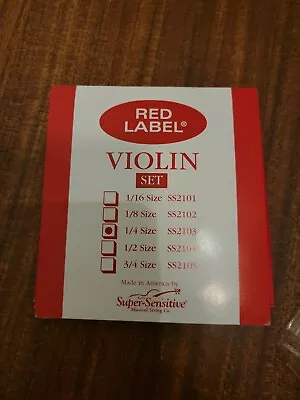 Red Label 1/4 Size Violin String Set SS2103 • $20.15