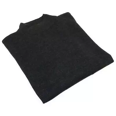 Mock Neck Merinos Wool Sweater PRINCELY From Turkey Soft Knits 1011-00 Charcoal • $69.99