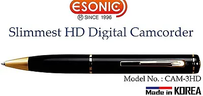 Esonic Spy Slimmest HD Digital Camcorder - (MemoQ) CAM-3HD 720P (16GB ) • £119